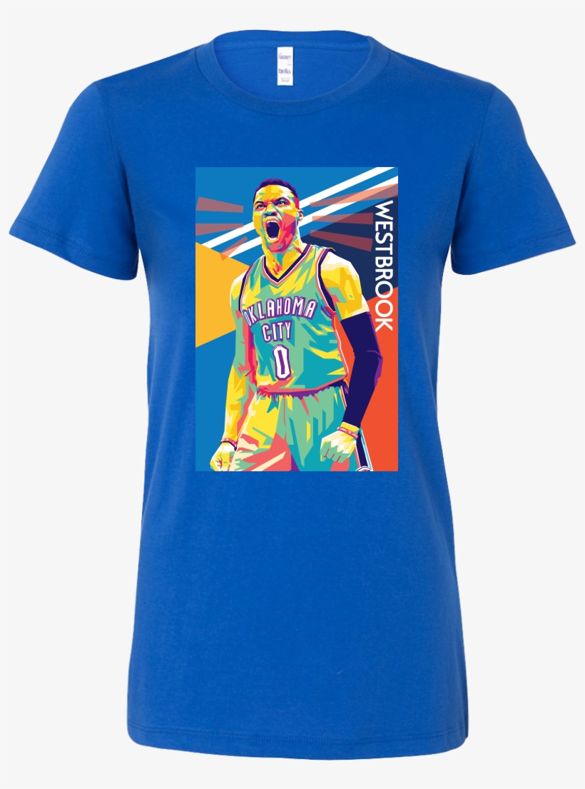 Russell Westbrook Pop Art Women's Shirt - T-shirt, transparent png #1284051