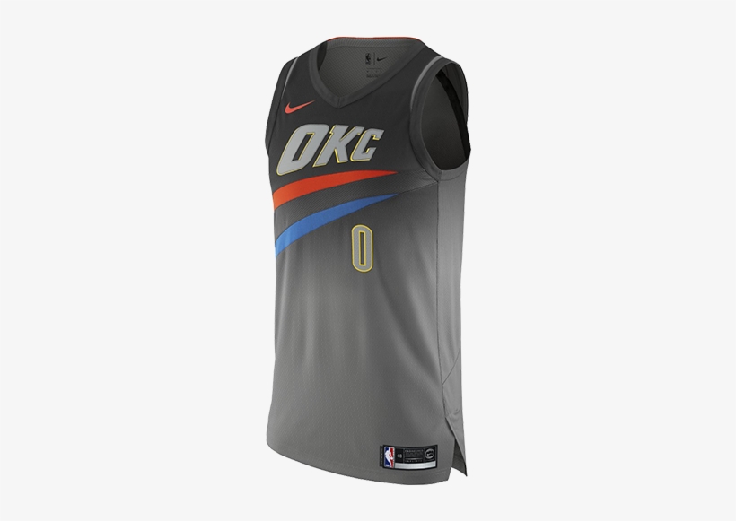 Nike Nba Oklahoma City Thunder Russell Westbrook City - Mitchell & Ness Oklahoma City Thunder Heather 2, transparent png #1284111