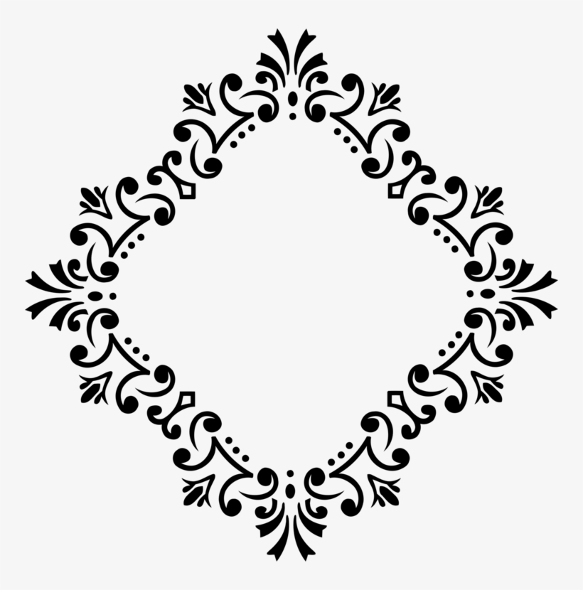 Borders And Frames Ornament Picture Frames Drawing - Diamond Frame Svg, transparent png #1285230