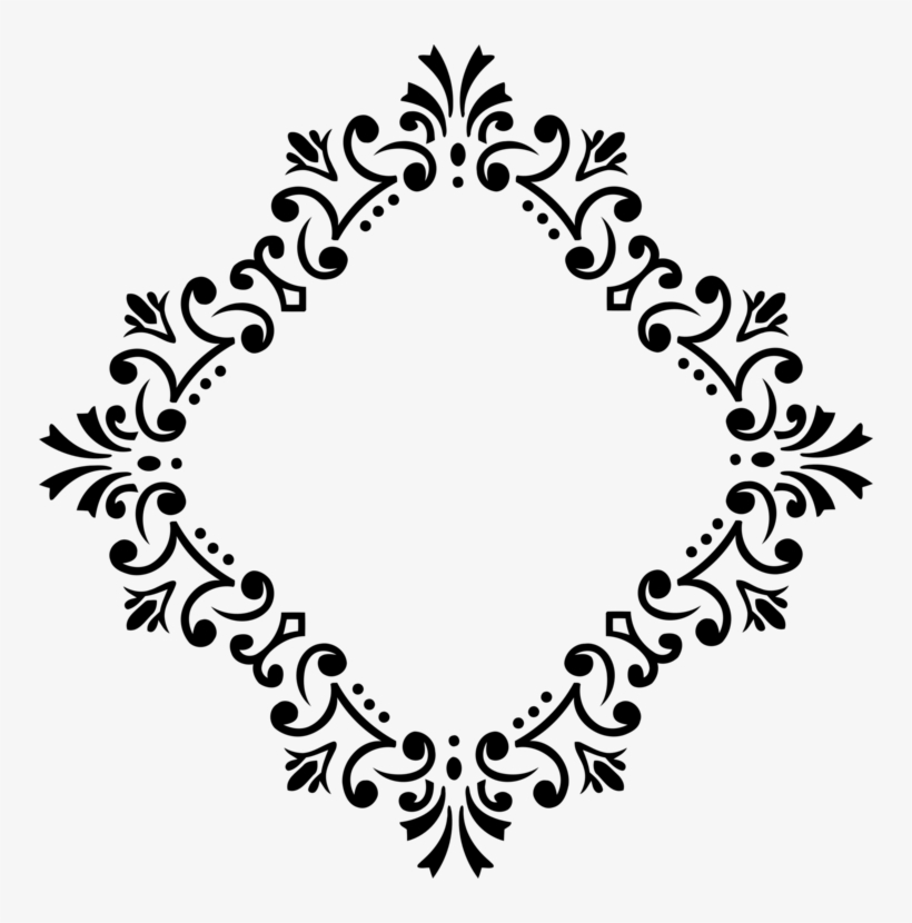 Borders And Frames Ornament Picture Frames Drawing - Diamond Frame Svg, transparent png #1285230