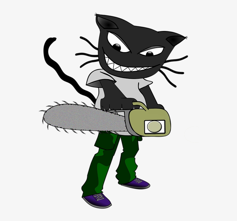 Father And Son Battle With Chainsaw And Lawnmower Who - Chainsaw, transparent png #1285284