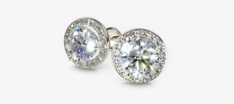 Handmade Diamond Pavé Halo Frame - Diamond, transparent png #1285429