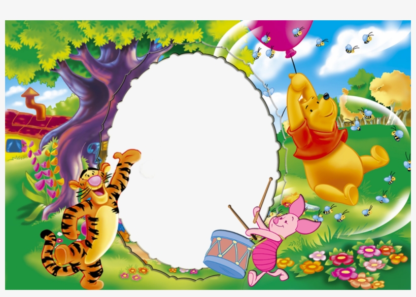 Winnie The Pooh Birthday Frame - Free Transparent PNG Download - PNGkey