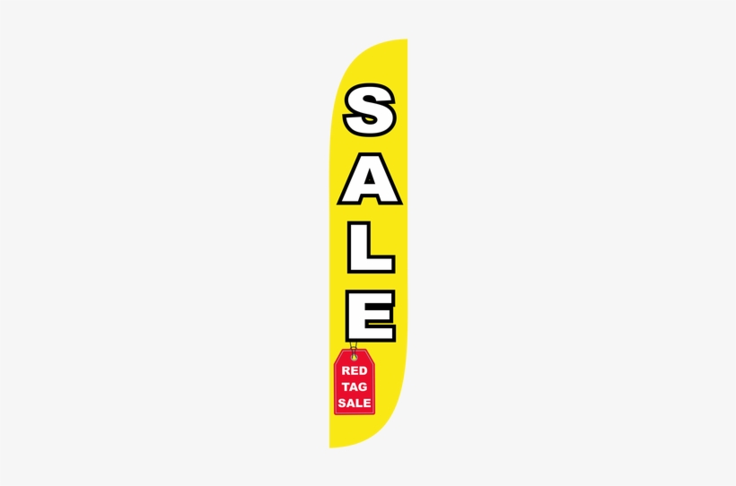 Red Tag Sale Feather Flag Yellow - Red Tag Sale Feather Flag, transparent png #1285876