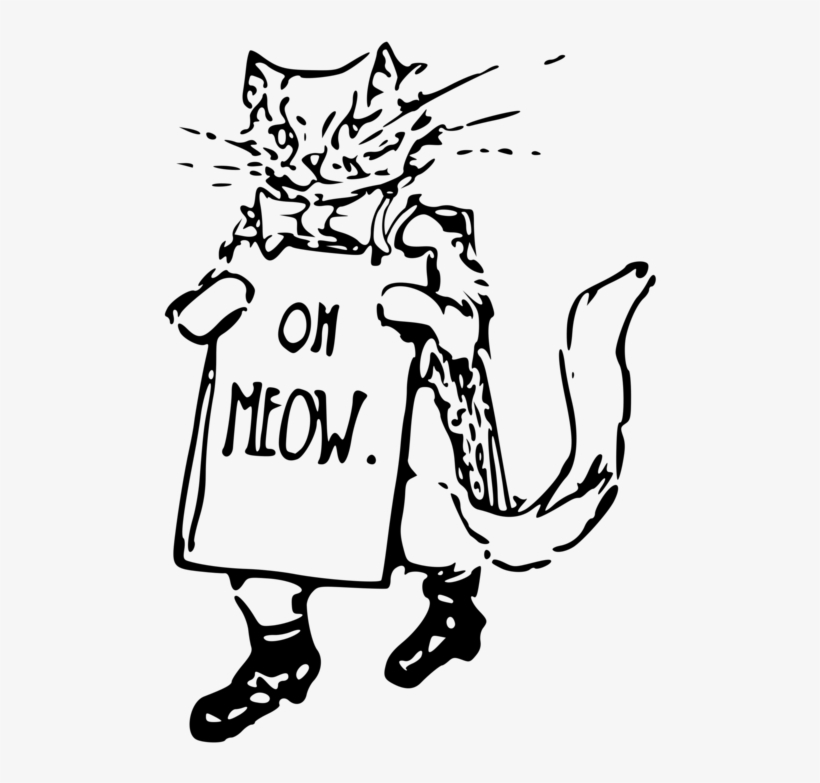 Cat Kitten Drawing Mammal Mouse - Clip Art, transparent png #1286425