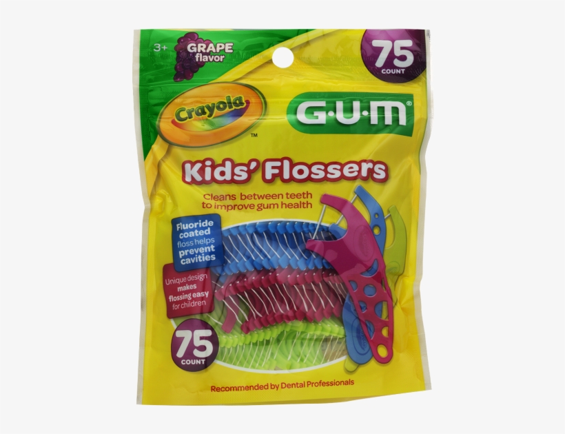 Gum® Crayola™ Kids' Flossers 75 Ct - Crayola, transparent png #1286950