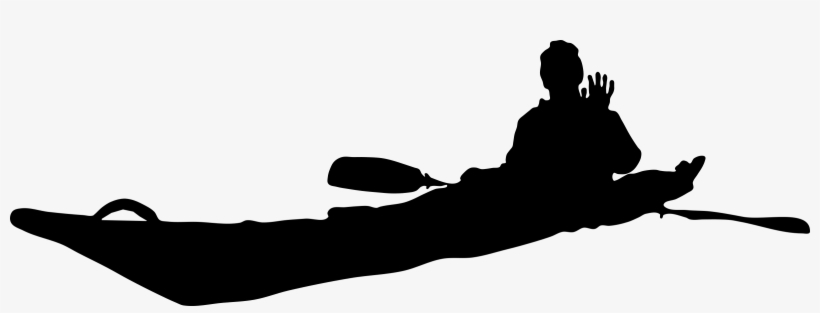 Clipart - Silhouette Of A Sea Kayaker, transparent png #1286969