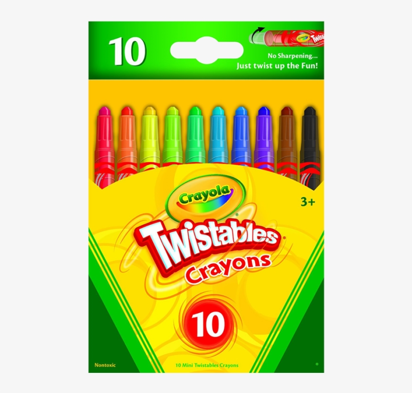 Crayola Twistable Crayons - Crayon Box Of 10, transparent png #1287046