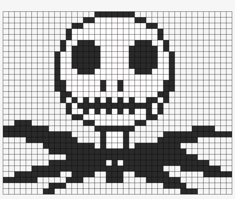 Jack Skellington Perler Bead Pattern / Bead Sprite - Pixel Art Jack Skeleton, transparent png #1287180