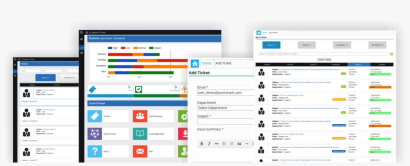 Js Support Ticket Free For Wp - Ticket Panel, transparent png #1287416