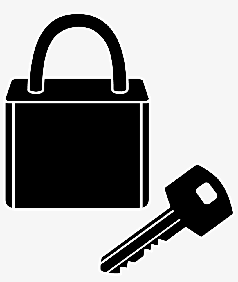 Lock And Key Silhouette - Lock And Key Clip Art, transparent png #1287615