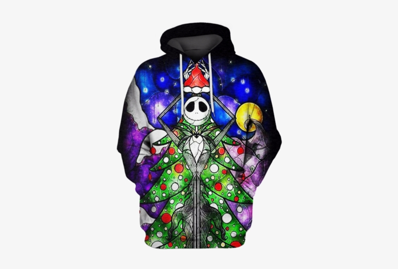 3d Jack Skellington Hoodie - Woman Fleece Zipper Pocket Hoodies Christmas Jack Printed, transparent png #1287641