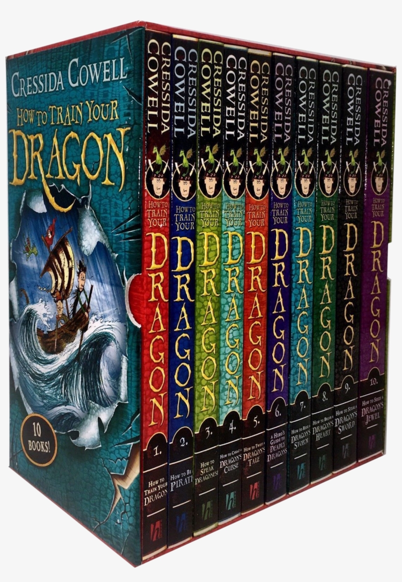 How To Train Your Dragon Collection 10 Books Box Gift - Train Your Dragon 10 Book Collection, transparent png #1288457