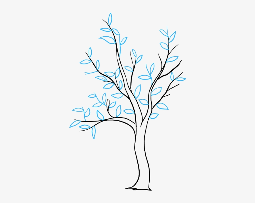 How To Draw Fall Tree - Fall Tree, transparent png #1288814