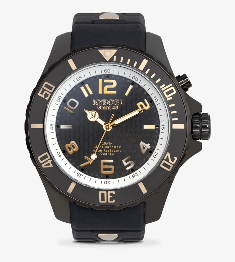 Black Lightning - Kyboe! Men's Stainless Steel & Silicone Strap Watch, transparent png #1289392