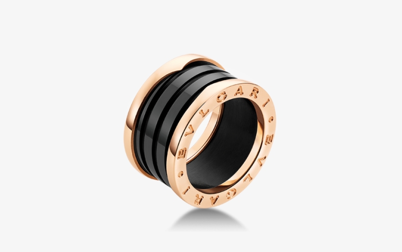 Zero1 Black Ceramic Ring, , Ring, Bvlgari, D'amore - Bvlgari Ring Gold Black, transparent png #1289482