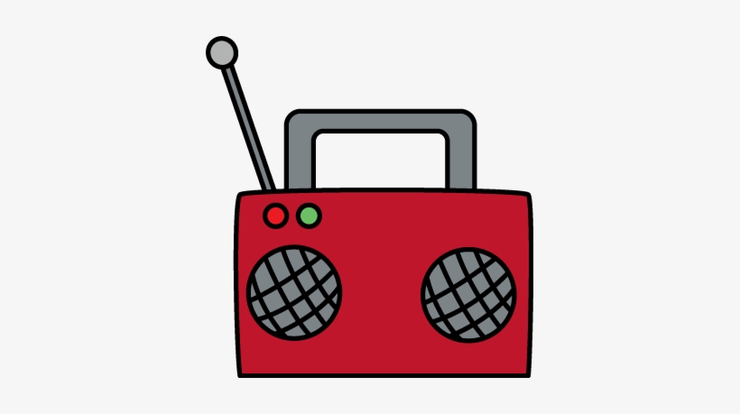 Red Radio Clip Art - Boombox Clipart, transparent png #1290456