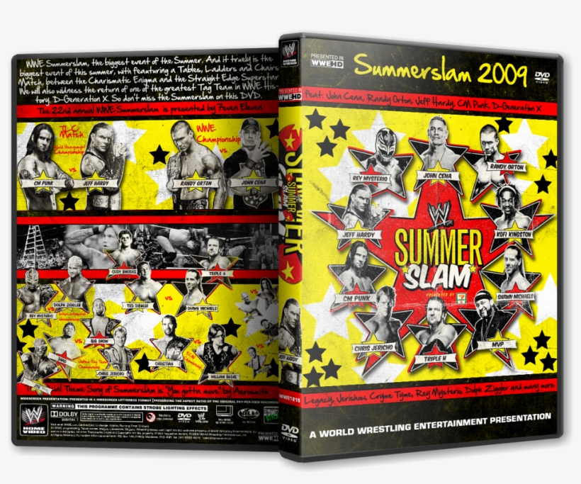 Wwe Summerslam 2009 Dvd Cover Photo Wwe Summerslam - Wwe Summerslam 2009, transparent png #1290772