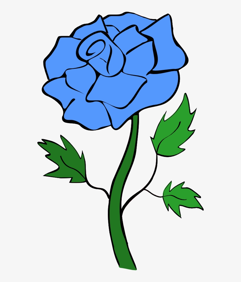 Blue Rose Clip Art Noelle Nichols - Blue Rose Flower Clipart, transparent png #1290910