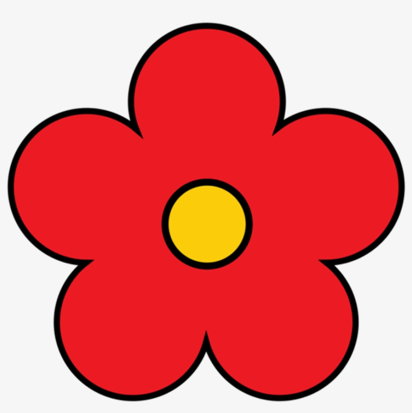 Flower Clipart Cute Flower Flower Pretty Flower Red - Clip Art, transparent png #1291180