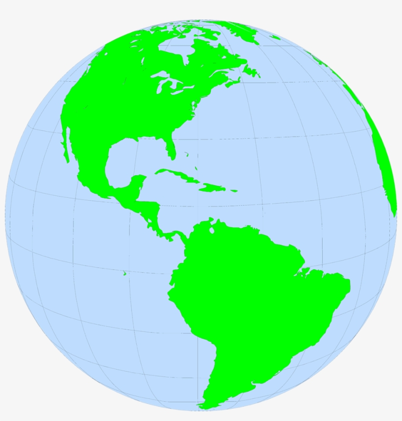 Globed Clipart Globe North America - Language Map Of The Americas, transparent png #1291237