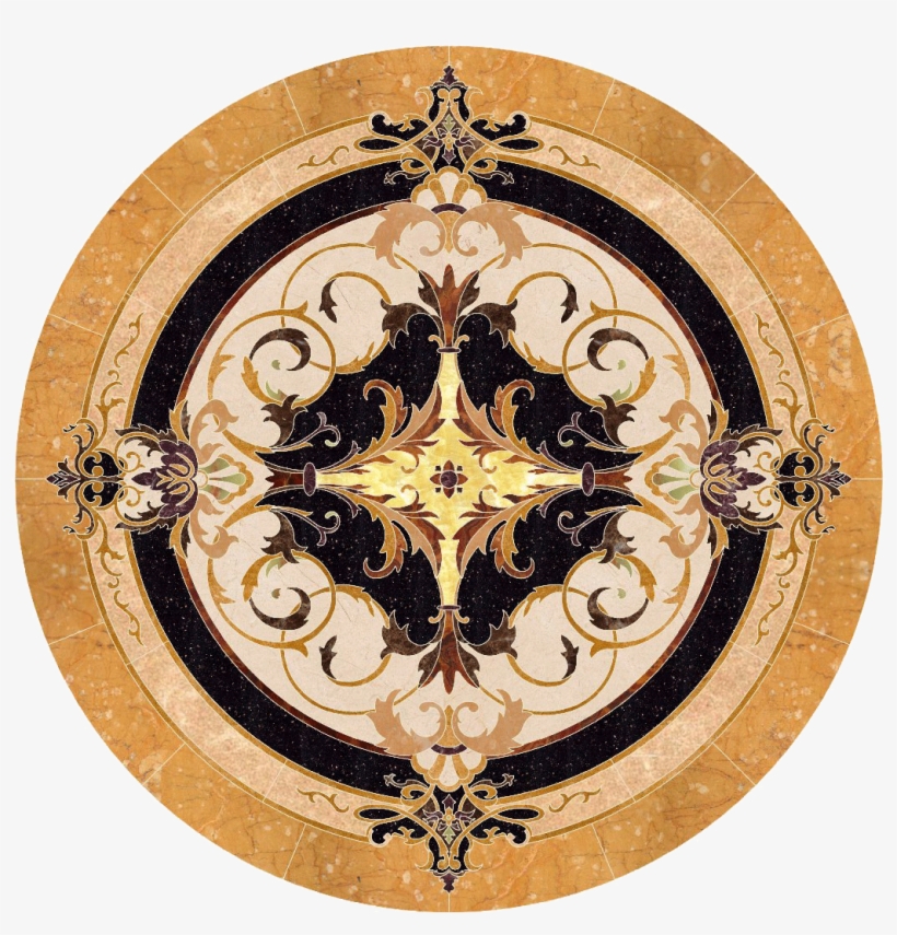 Medallion Neptune - Marble Inlay Floor Square, transparent png #1291541