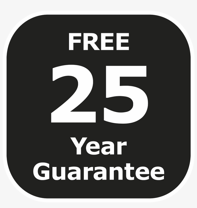 Free 25 Year Guarantee Logo - Free 25 Year Guarantee, transparent png #1292206