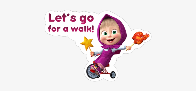 Viber Sticker «masha And The Bear» - Song, transparent png #1292394