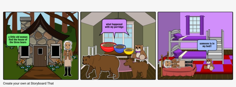 The History Of The Three Bears - Cartoon, transparent png #1293200
