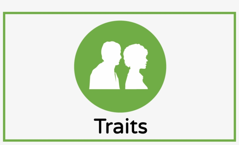 Traits Standard Size Blue Border - Silhouette, transparent png #1293250