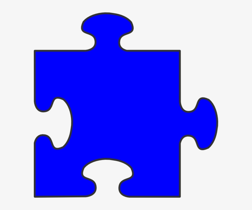 Dark Blue Border Png - Autism Puzzle Piece Blue, transparent png #1293389