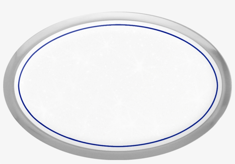 Brushed Silver Mylar Surface With Blue Border Logo - Circle, transparent png #1293392
