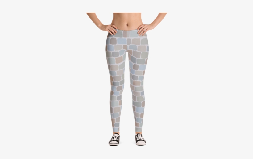 Castle Wall Legs - Happy Double Hooded Pied Frenchie Capri Leggings, transparent png #1293826