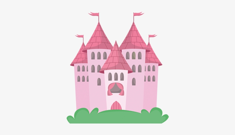 Pink Castle Wall Sticker - Adesivo De Conto De Fadas Pra Parede, transparent png #1293946