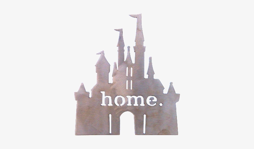 Disney Princess Castle Home Silver Wall Emblem - Mickey And Minnie Silhouette Png, transparent png #1294026