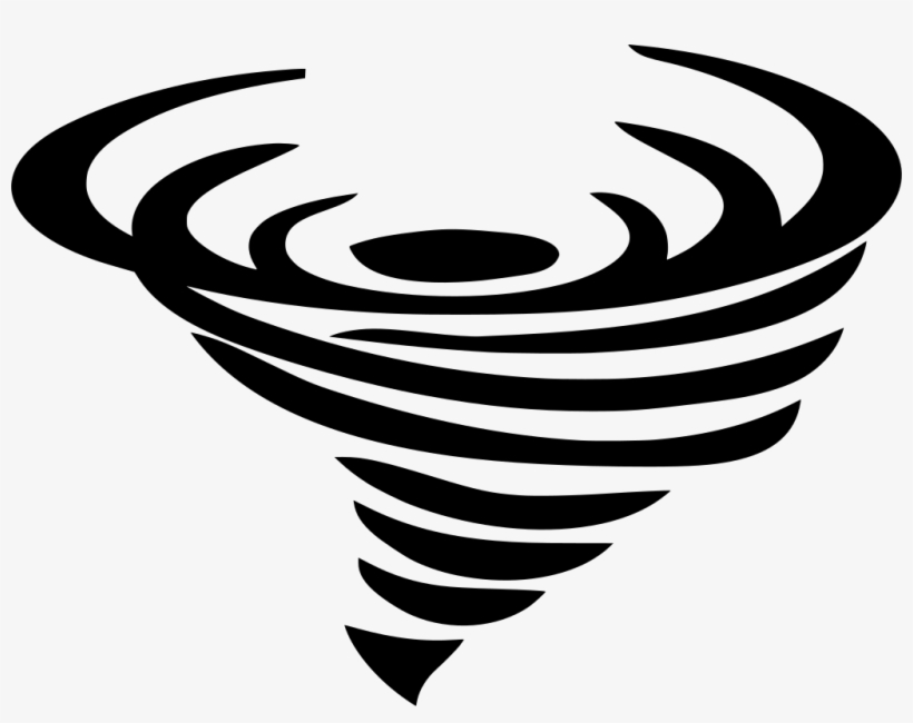 Tornado Clipart Transparent - Tornado Clip Art Black And White, transparent png #1294131