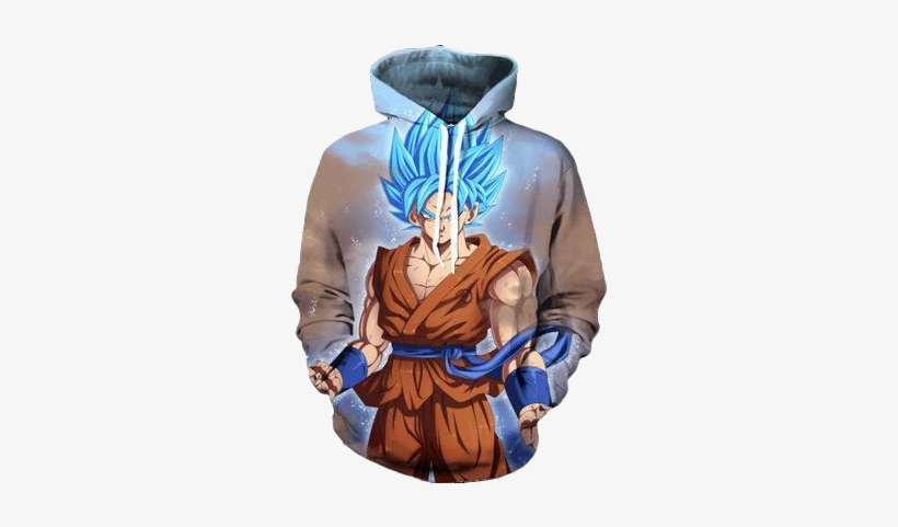 Super Saiyan Blue Goku Hoodie - Super Saiyan God Goku Hoodie, transparent png #1294287