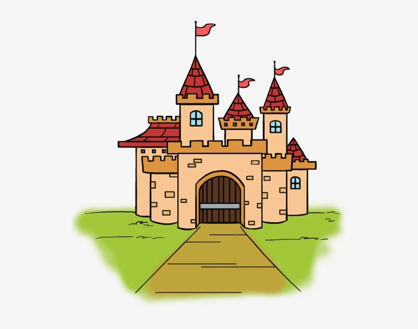 How To Draw Cartoon Castle - Cartoon Picture Of A Castle, transparent png #1294329
