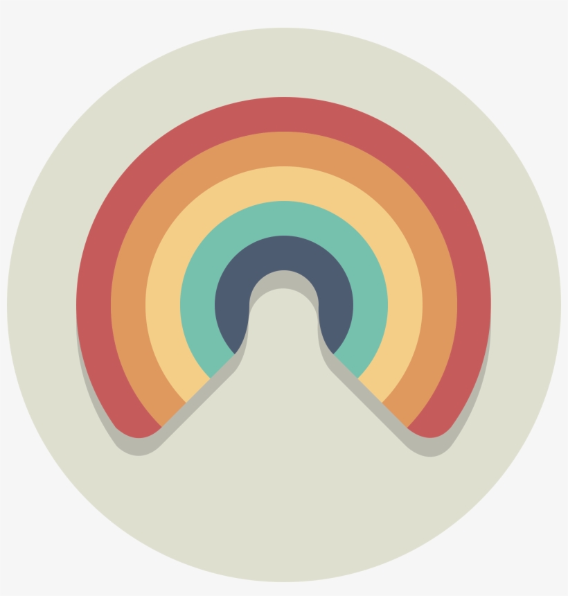 Open - Rainbow Circle Icon Png, transparent png #1294428