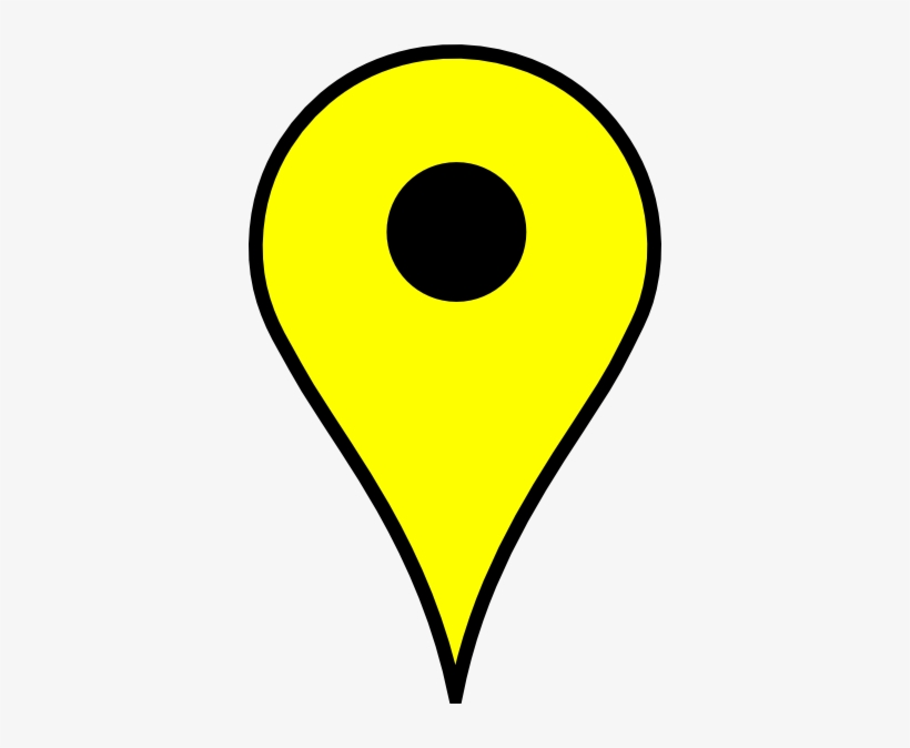 Vector Library Library Pins Clipart Map Pin - Google Map Pin Yellow, transparent png #1294584