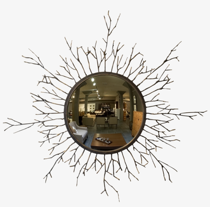 Home / Bedroom Furniture / Mirrors / Sculptural Twig - Zegar Ścienny Z Kryształkami, transparent png #1294883