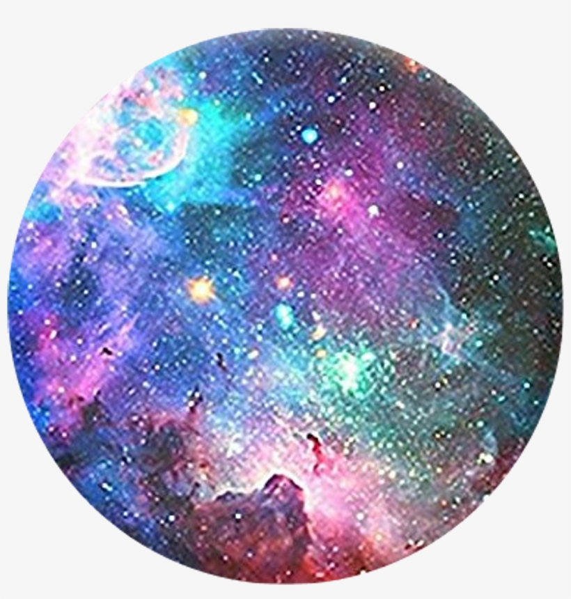 Galaxy Circle Moon Space Rainbow Aesthetic Tumblr Stars - Cool Popsocket, transparent png #1295020