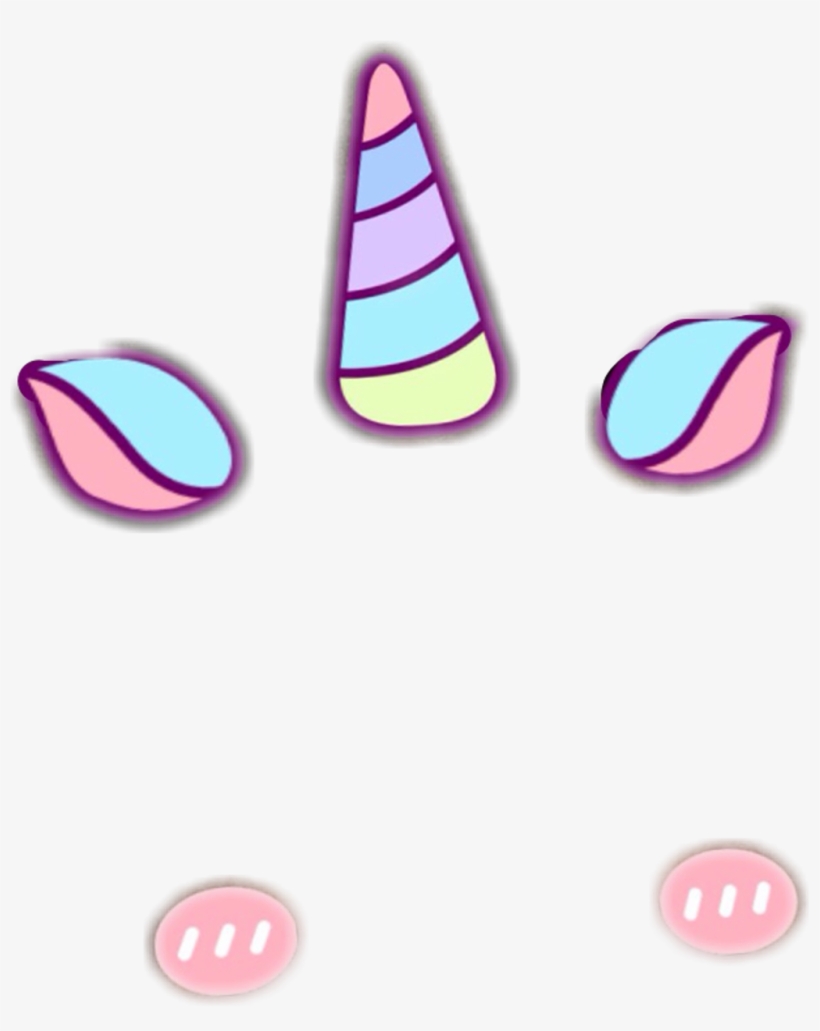 Snapchat Filter Unicorn Cute Yasfreetoedit - Filtros De Snapchat Png Lentes, transparent png #1295164