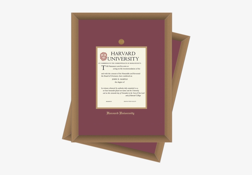Graduation Certificate Framed With Simple Timber Frame - Graduation Ceremony, transparent png #1295505