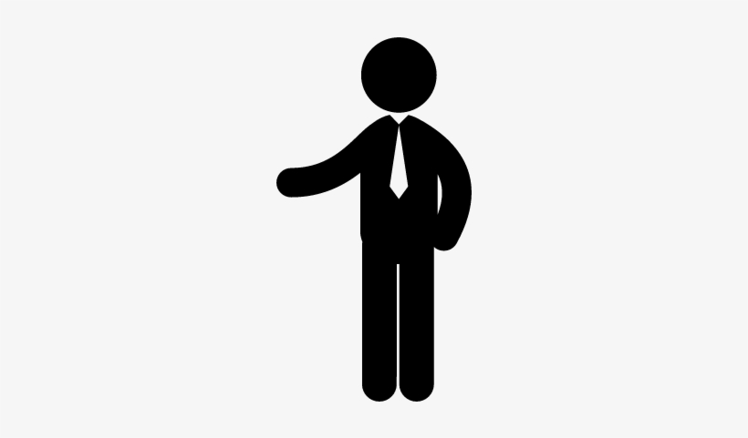 Businessman Pointing To His Right Vector - Business Man Stick Man, transparent png #1295856