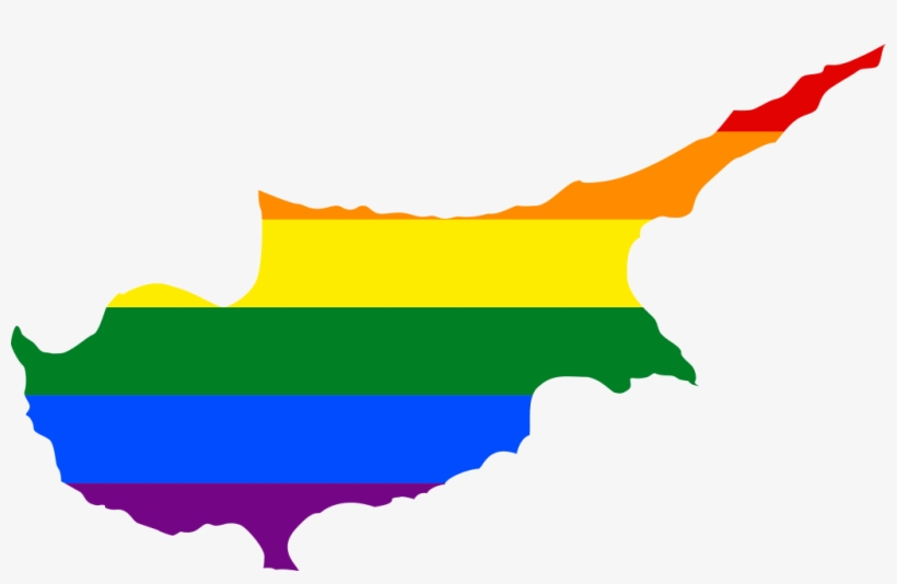 Lgbt Flag Map Of Cyprus - Cyprus Flag, transparent png #1297056
