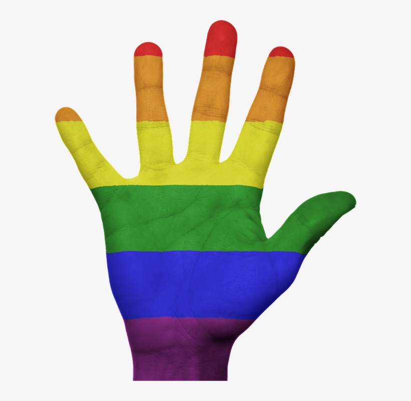 Hand, Flag, Rainbow, Gay, Homosexual, Pride, Love - Mano Con La Bandera Gay, transparent png #1297174
