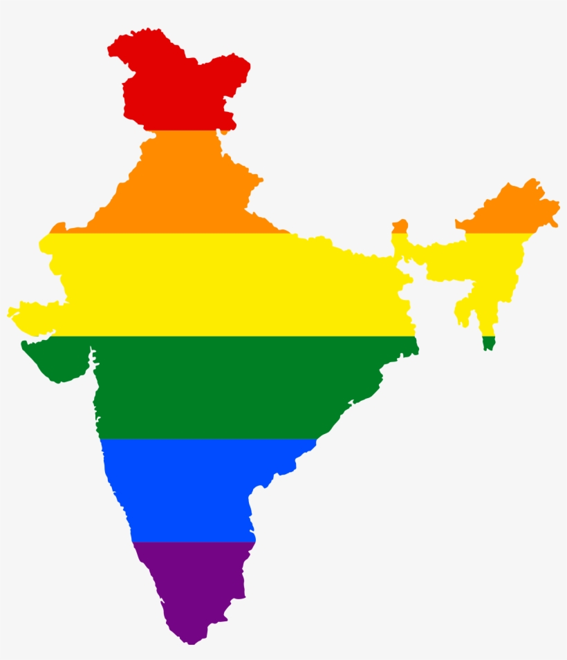Trikone Applauds Supreme Court Of India For Decriminalising - Lgbt India Map, transparent png #1297274