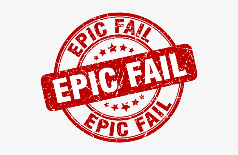 Clip Free Stock Collection Of Free Failing Clipart - Epic Fail, transparent png #1297667