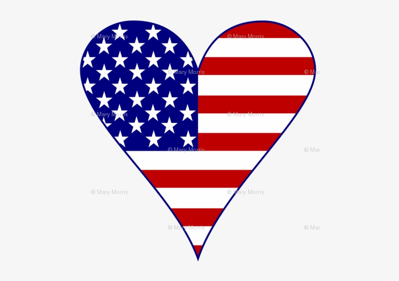 American Flag Heart Vector, transparent png #1297836